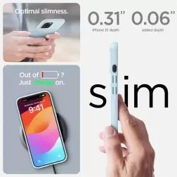 Spigen Thin Fit, mute blue - iPhone 15