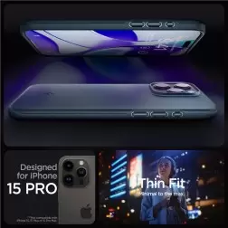 Spigen Plonas Tinka, metalo skalūnas - iPhone 15 Pro
