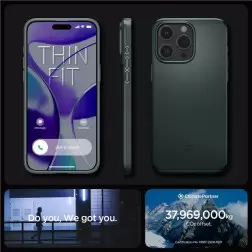 Spigen Thin Fit, abyss green - iPhone 15 Pro Max