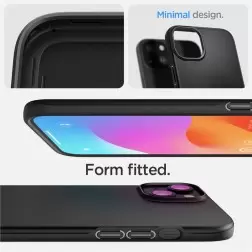 Spigen Thin Fit, melns - iPhone 15