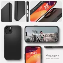 Spigen Thin Fit, must - iPhone 15