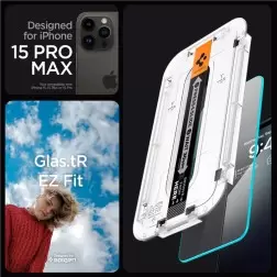 Spigen Glass tR EZ Fit HD 1 Pack, transparency - iPhone 15 Pro Max