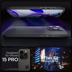 Spigen Thin Fit, black - iPhone 15 Pro