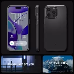 Spigen Thin Fit, black - iPhone 15 Pro