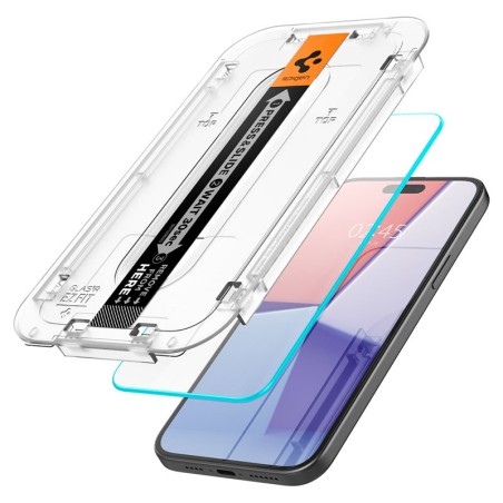 Spigen Glass tR EZ Fit HD 1 Pack, transparency - iPhone 16/15 Plus