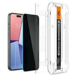Apsauginis stiklas Spigen Glass tR EZ Fit (Privacy) 2 Pack, transparency - iPhone 16/15