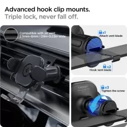Spigen OneTap Universalus Automobilinis Laikiklis UTS12, juoda