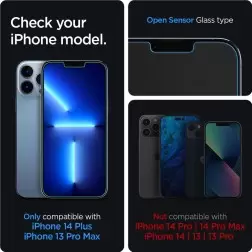 Spigen Glass tR EZ Fit HD open sensor 1 Pack - iPhone 14 Plus/13 Pro Max