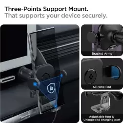 Spigen OneTap Universalus Automobilinis Laikiklis UTS12, juoda