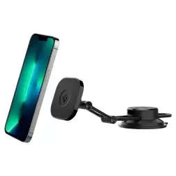 Spigen OneTap 3 Automobilinis Laikiklis MagSafe Skydeliui/ Vairuotojo Pusės Langui ITS35-3, juoda