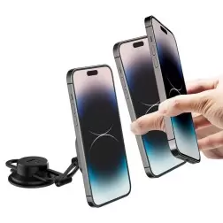Spigen OneTap 3 Automobilinis Laikiklis MagSafe Skydeliui/ Vairuotojo Pusės Langui ITS35-3, juoda