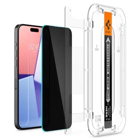 Apsauginis stiklas Spigen Glass tR EZ Fit HD Privacy 1 Pack - iPhone 15 Pro Max