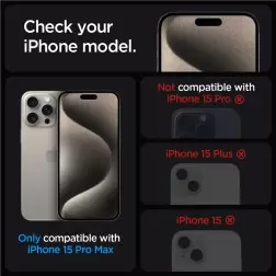 Spigen Glass tR EZ Fit HD Privacy 1 Pack - iPhone 15 Pro Max