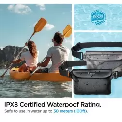 Spigen Aqua Shield WaterProof Waist Bag A620 2 Pack, black + transparent black