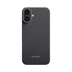 Pitaka Ultra-Slim Case, Black/Grey Twill - iPhone 16