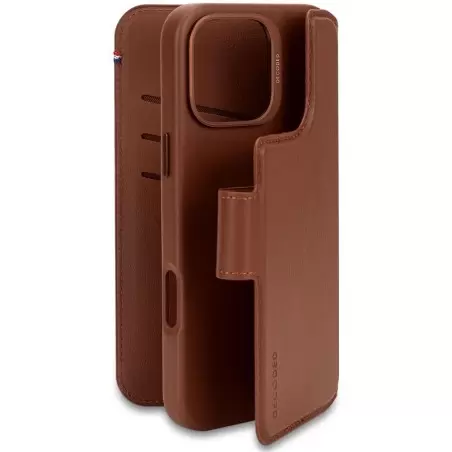 Decoded Leather Detachable Wallet, tan - iPhone 16 Pro Max