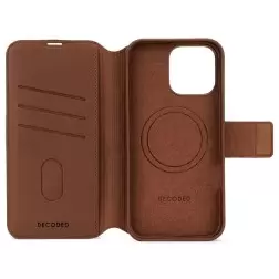 Decoded Leather Detachable Wallet, tan - iPhone 16 Pro Max