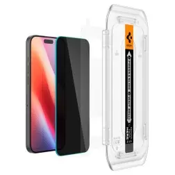 Apsauginis stiklas Spigen Glass tR EZ Fit HD (Privacy) 1 Pack, transparency - iPhone 16 Pro