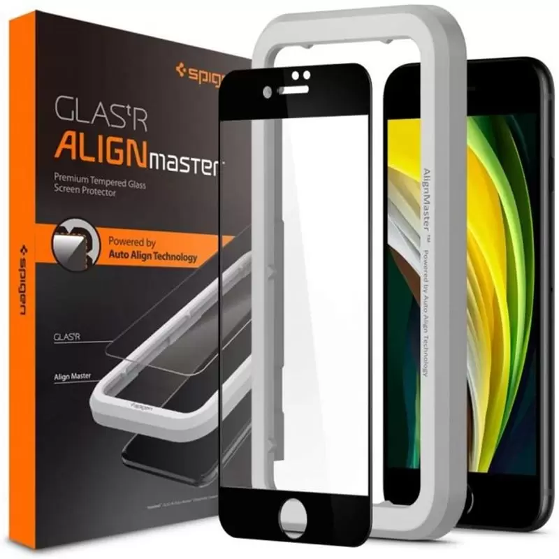 Spigen AlignMaster FC, musta - iPhone SE (2022/2020)/8/7
