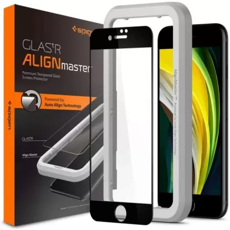 Spigen AlignMaster FC, musta - iPhone SE (2022/2020)/8/7
