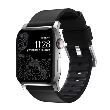Nomad Active Strap Pro Black, silver - Apple Watch 49mm/46mm/45mm/44mm/42mm
