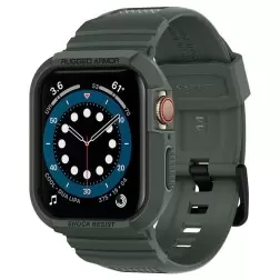 Spigen Rugged Armor Pro, vihreä - Apple Watch 45mm/44mm