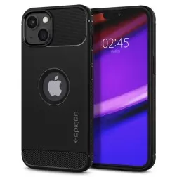 Spigen Rugged Armor, matēts melns - iPhone 13
