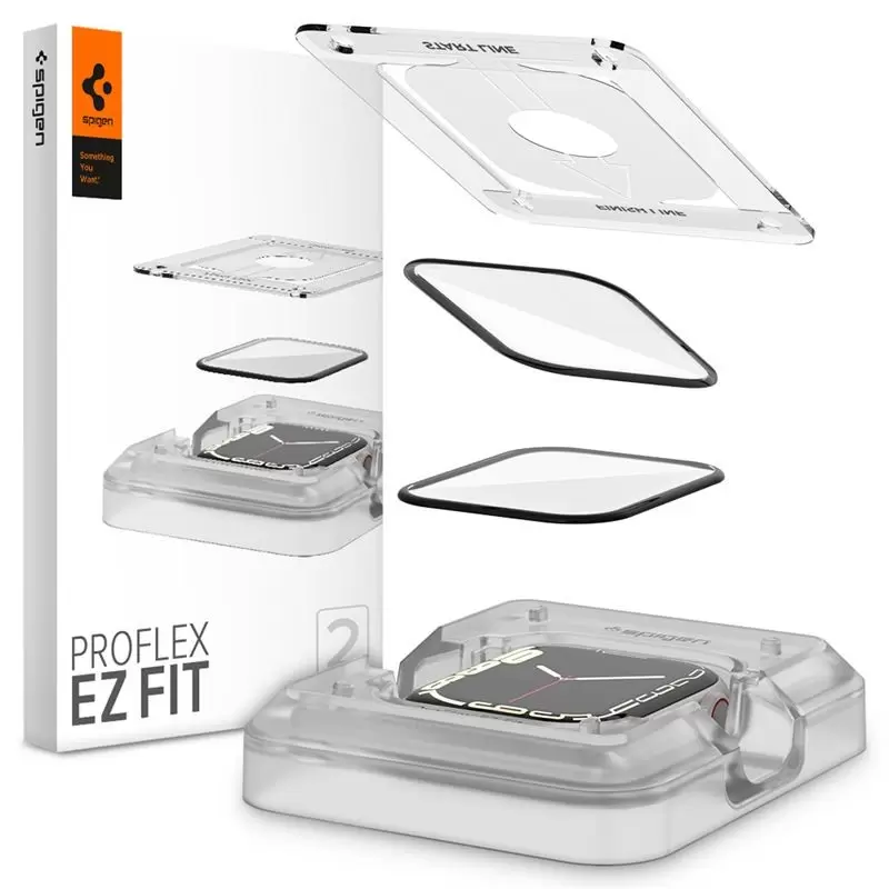Spigen ProFlex EZ Fit 2 kappaleen pakkaus - Apple Watch 9/8/7 45 mm
