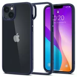 Spigen Crystal Hybrid, tamsiai mėlyna - iPhone 14 Plus