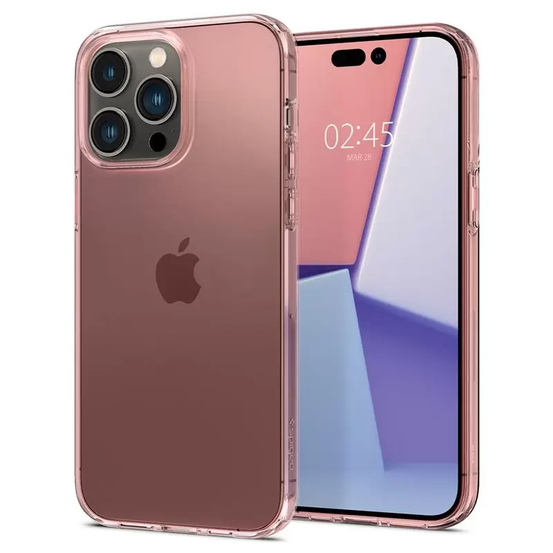 Spigen Crystal Flex, roosa kristall - iPhone 14 Pro