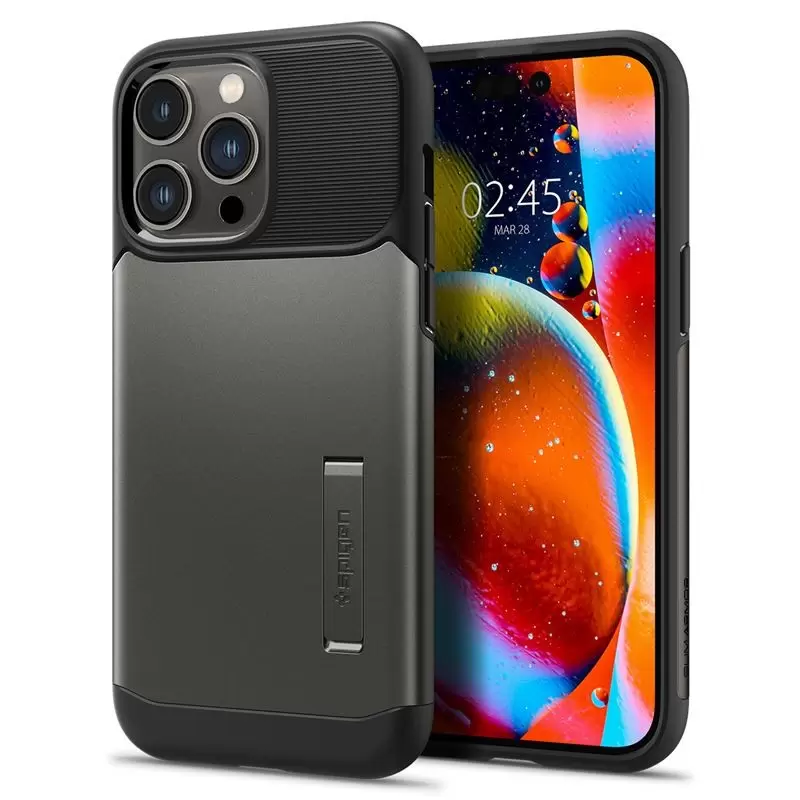 Spigen Slim Armor, gunmetal - iPhone 14 Pro