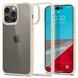 Spigen Crystal Hybrid, smėlio bežė - iPhone 14 Pro Max