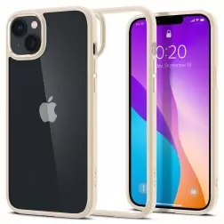 Spigen Crystal Hybrid, smėlio bežė - iPhone 14 Plus