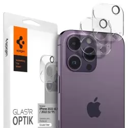 Spigen Stiklo Optik 2 paketas, skaidrus - iPhone 14 Pro/iPhone 14 Pro Max