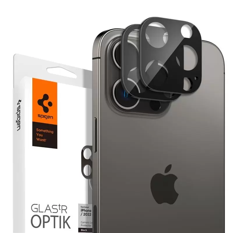 Spigen Glass tR Optik 2 Pack, black - iPhone 16/15/14 Pro / 16/15/14 Pro Max