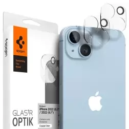 Spigen Stiklo Optika 2 paketas, skaidrus - iPhone 14/iPhone 14 Plus