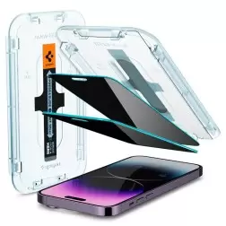 Spigen Stiklo EZ Fit Privatumas 2 Paketas - iPhone 14 Pro Max