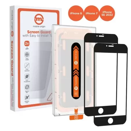 Mobile Origin Screen Guard iPhone 8 / 7 / SE 2022 / SE 2020 with easy applicator 2 pack