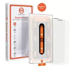 Mobile Origin ekrano apsauga iPhone 14 Pro su lengvai naudojamu aplikatoriumi, 2 pakas