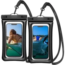 Spigen Aqua Shield vandeniui atsparus plūduriuojantis dėklas A610 2 paketą, juoda