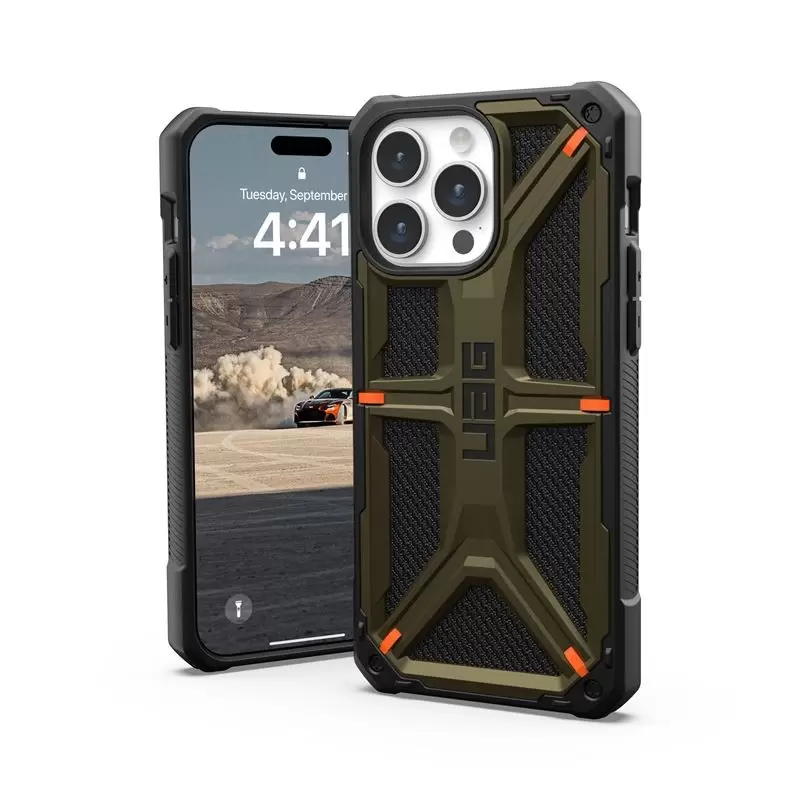 UAG Monarch, kevlar element žalia - iPhone 15 Pro Max