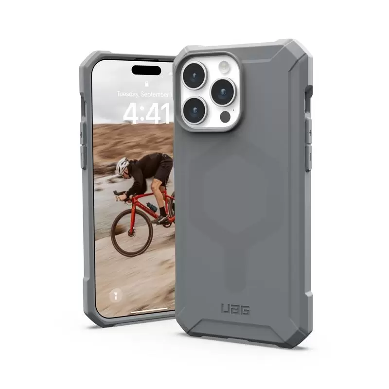 UAG Essential Armor MagSafe, hõbedane - iPhone 15 Pro Max