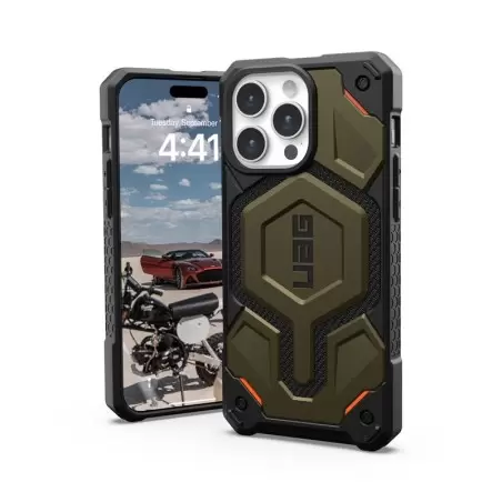 UAG Monarch Pro MagSafe, kevlaro elementas žalias - iPhone 15 Pro Max