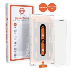 Mobile Origin Ekrano apsauga iPhone 12 Pro / 12 su lengvai naudojamu aplikatoriumi 2 pakete