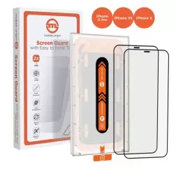 Mobile Origin Ekrano apsauga iPhone 11 Pro / XS / X su lengvai naudojamu aplikatoriumi 2 paketas