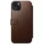 Nomad Modernus odinis folio, rudas - iPhone 15 Plus