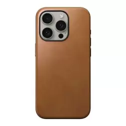 Nomad Modernus odinis dėklas, anglų ruda - iPhone 15 Pro