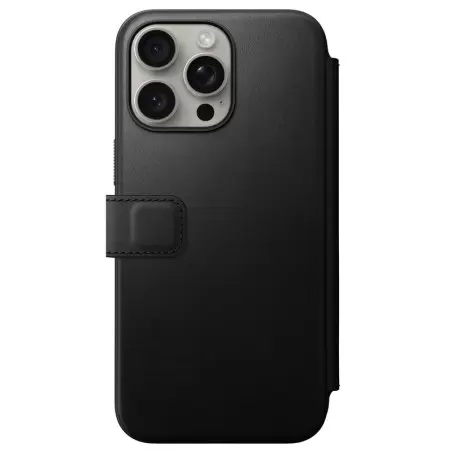 Nomad Modern Leather Folio, black - iPhone 15 Pro Max