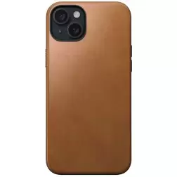 Nomad Modernus odinis dėklas, angliška ruda - iPhone 15 Plus