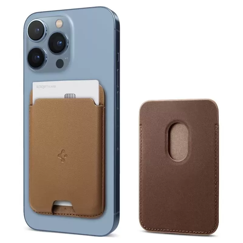 Spigen Wallet Valentinus MagSafe, brown - MagSafe